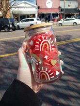 Load image into Gallery viewer, Boho Rainbow Glass Can Cup