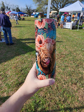 Load image into Gallery viewer, Highland Cows & Flowers 20 oz Sublimation Tumbler