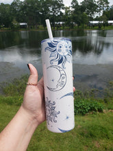 Load image into Gallery viewer, White Sun and Moon 20 oz Sublimation Tumbler