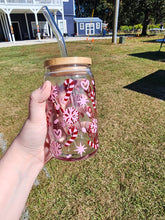 Load image into Gallery viewer, Pink Ho Ho Ho Glass Can Cup
