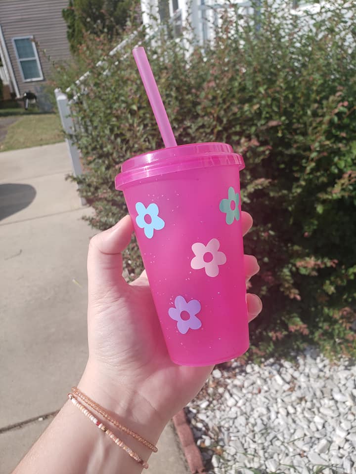Simple flowers Pink Kid cup