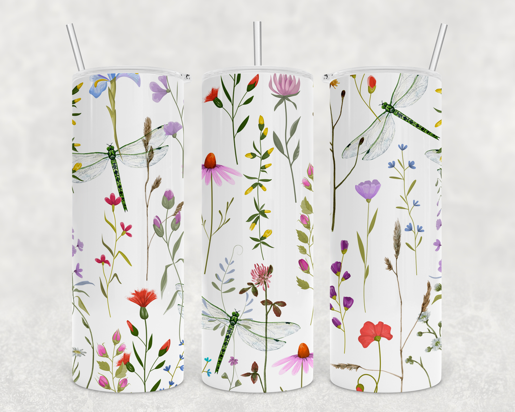 Dragonfly Garden 20 oz Sublimation Tumbler