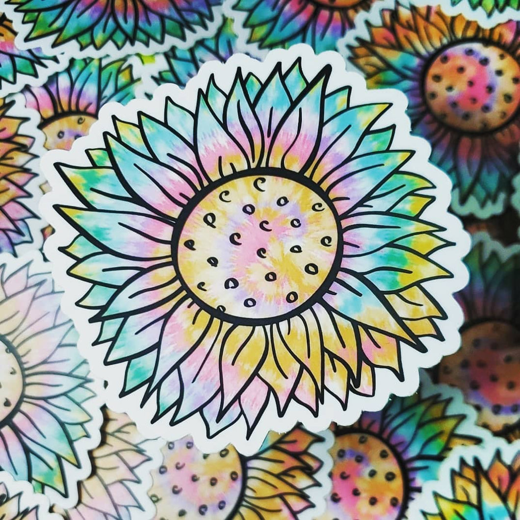 Hippy Sunflower Sticker