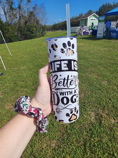 Life is better with dogs 20 oz Sublimation Tumbler